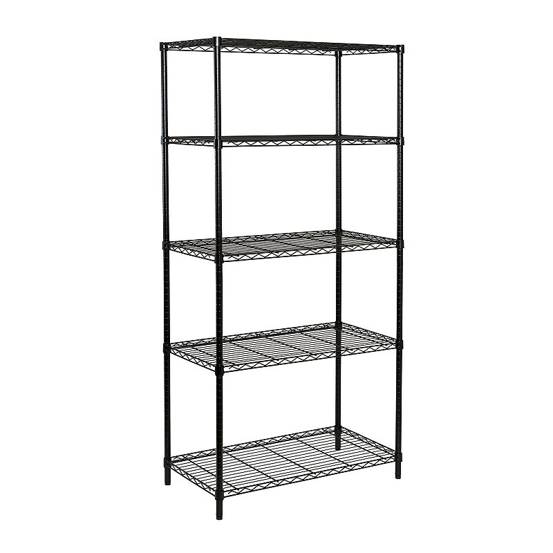 UPC 811434068319 product image for Honey-Can-Do 5-tier Storage Shelves, Black, 5 TIER | upcitemdb.com
