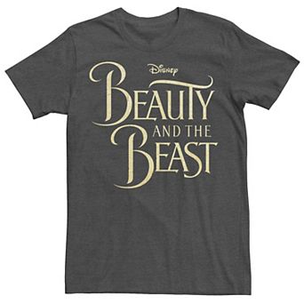 Disney's Beauty & The Beast Men's Golden Movie Logo Tee