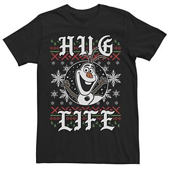 Disney's Frozen Olaf Men's Hug Life Snowman Waving Tee