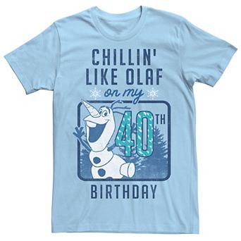 Disney's Frozen Olaf Men's Chillin' Like On My 40th Birthday Tee