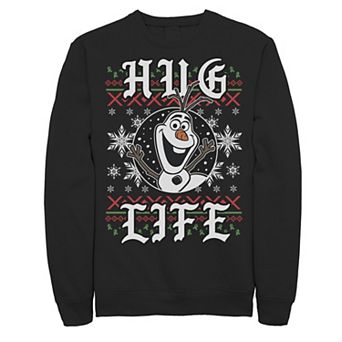 Disney's Frozen Olaf Hug Life Snowman Waving Men's Sweatshirt