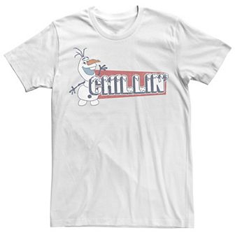 Disney's Frozen Olaf Men's Chillin' Red Block Text Tee