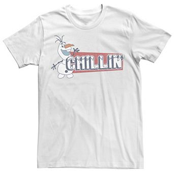 Disney's Frozen Olaf Men's Chillin' Red Block Text Tee