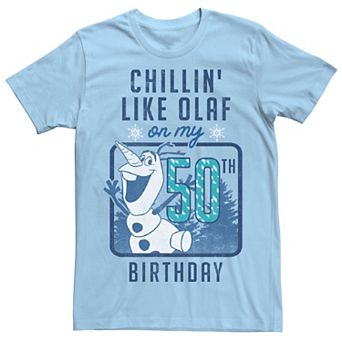 Disney's Frozen Olaf Men's Chillin' Like On My 50th Birthday Tee