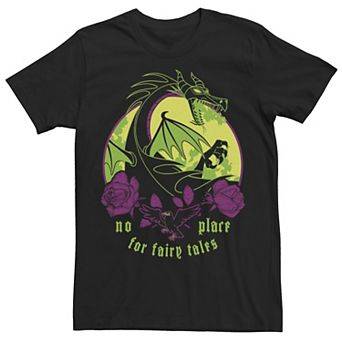 Disney's Villains Maleficent Men's Dragon No Place For Fairy Tales Tee