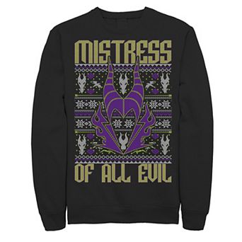 Disney's Villains Mistress Of All Evil Knit Sweater Men's Fleece