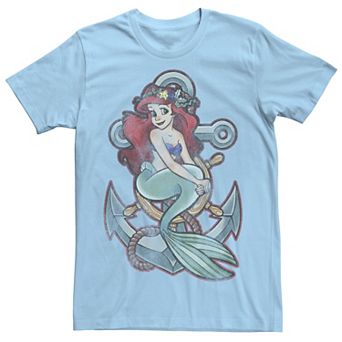 Disney's The Little Mermaid Men's Tattoo Anchor Pose Tee