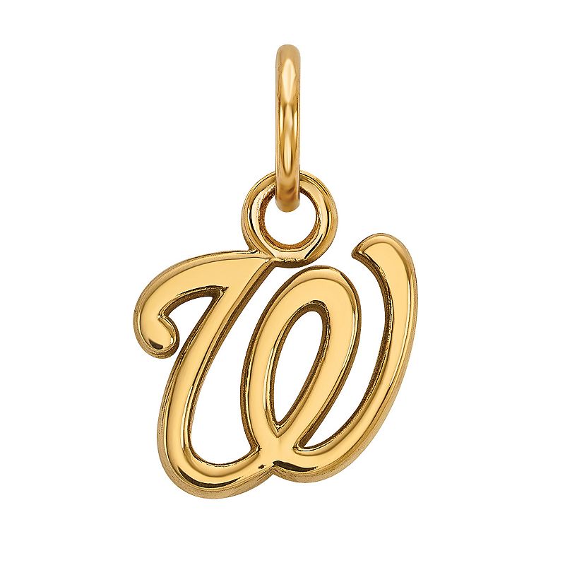 LogoArt 10K Gold Washington Nationals Pendant, Womens, Size: 15 mm