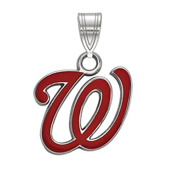 LogoArt Sterling Silver Washington Nationals Enamel Pendant