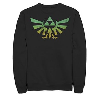 Men's Nintendo Legend of Zelda Triforce Green Fade Sweatshirt