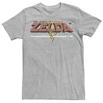 Men's Nintendo Zelda Classic NES 8bit Title Screen Tee