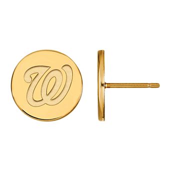 LogoArt Sterling Silver Washington Nationals Stud Earrings