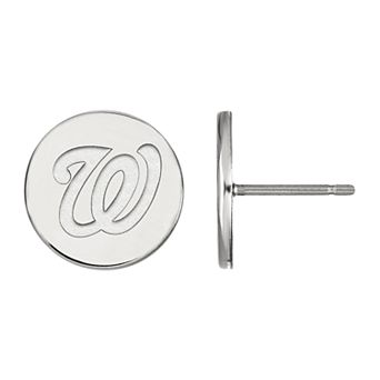 LogoArt Sterling Silver Washington Nationals Stud Earrings