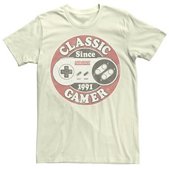 Men's Nintendo SNES Controller Classic Gamer '91 Tee