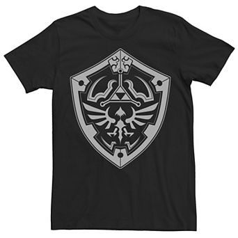 Men's Nintendo Zelda Silver Tonal Hylian Shield Tee