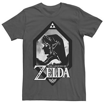 Men's Nintendo Zelda Link Side Profile Diamond Tee