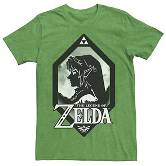 Men's Nintendo Zelda Link Side Profile Diamond Tee