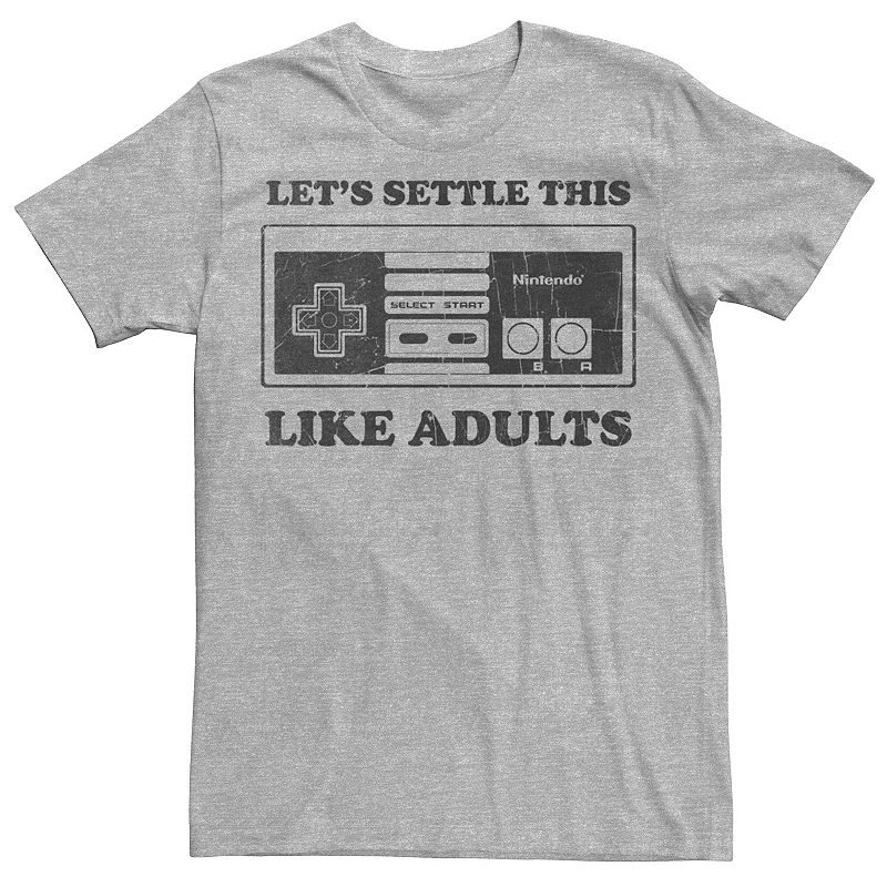 Men's Nintendo NES Controller Settle This Like Adults Tee,