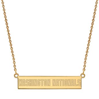 LogoArt Sterling Silver Washington Nationals Bar Necklace