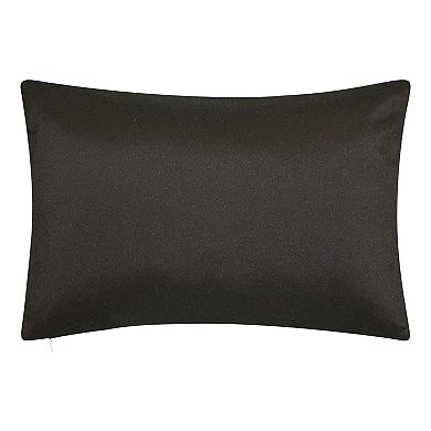 Edie @ Home Fine Line Embroidered Floral Indoor & Outdoor Lumbar Throw Pillow