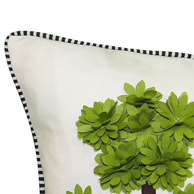 Edie @ Home Dimensional Indoor & Outdoor Potted Topiary Throw Pillow