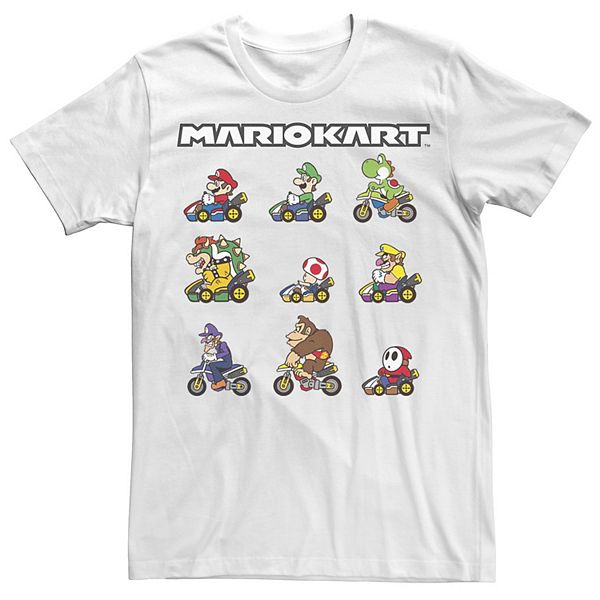 Men's Nintendo Mario Kart Racers Ready Line-Up Tee