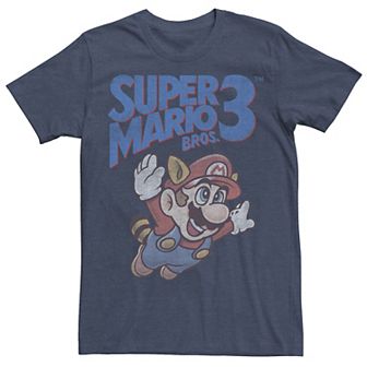 Men's Nintendo Super Mario 3 Distressed Character Panels Tee