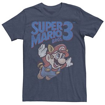 Men's Nintendo Super Mario 3 Distressed Character Panels Tee