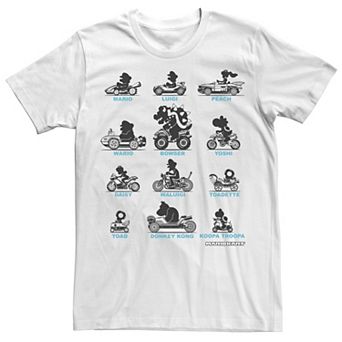 Men's Nintendo Super Mario Mario Kart Silhouette Racers Tee