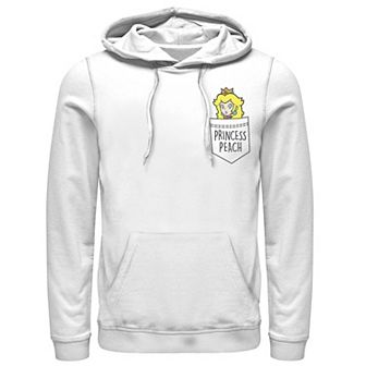 Men's Nintendo Super Mario Princess Peach Pocket Pull-Over Hoodie
