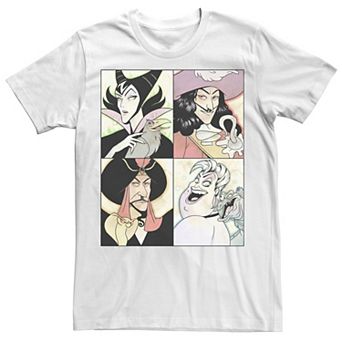 Disney's Villains Anime Watercolor Panels Men's Tee