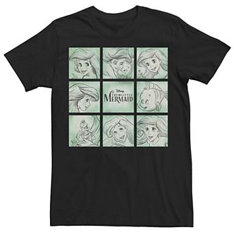 Disney's The Little Mermaid Men's Water Color Panels Tee