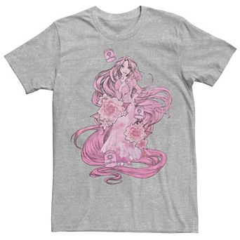 Disney's Tangled Pink Tonal Rapunzel Portrait Men's Tee