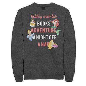 Men's Disney Princess Holiday Wish List Word Stack Fleece