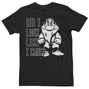 Disney's Snow White Grumpy Men's Do I Look Like I Care Tee