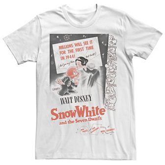Disney's Snow White And The Seven Dwarfs Vintage Poster Men's Tee