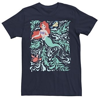 Disney's Little Mermaid Men's Ariel Swirly Seaweed Poster Tee