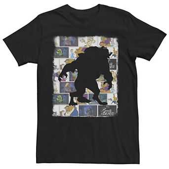 Disney's Beauty & the Beast Men's Silhouette Character Panels Tee