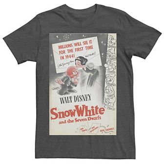 Disney's Snow White & The Seven Dwarfs Full Color Vintage Poster Men's Tee