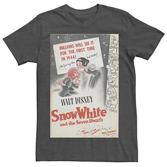 Disney's Snow White & The Seven Dwarfs Full Color Vintage Poster Men's Tee