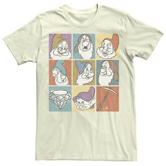Disney's Snow White Seven Dwarfs Panel Portraits Men's Tee