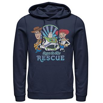 Disney / Pixar's Toy Story Jessie, Woody & Buzz Lightyear Men's Toys To The Rescue Hoodie