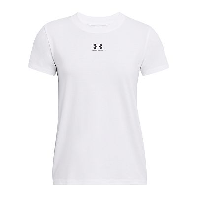 (取寄) アンダーアーマー レディース ライバル コア ショート スリーブ T シャツ Under Armour women Rival Core Short Sleeve T Shirt White/Black Women's Under Armour Rival Core Short Sleeve Tee