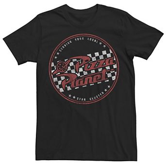 Men's Disney/Pixar Toy Story Pizza Planet Checkered Logo Tee
