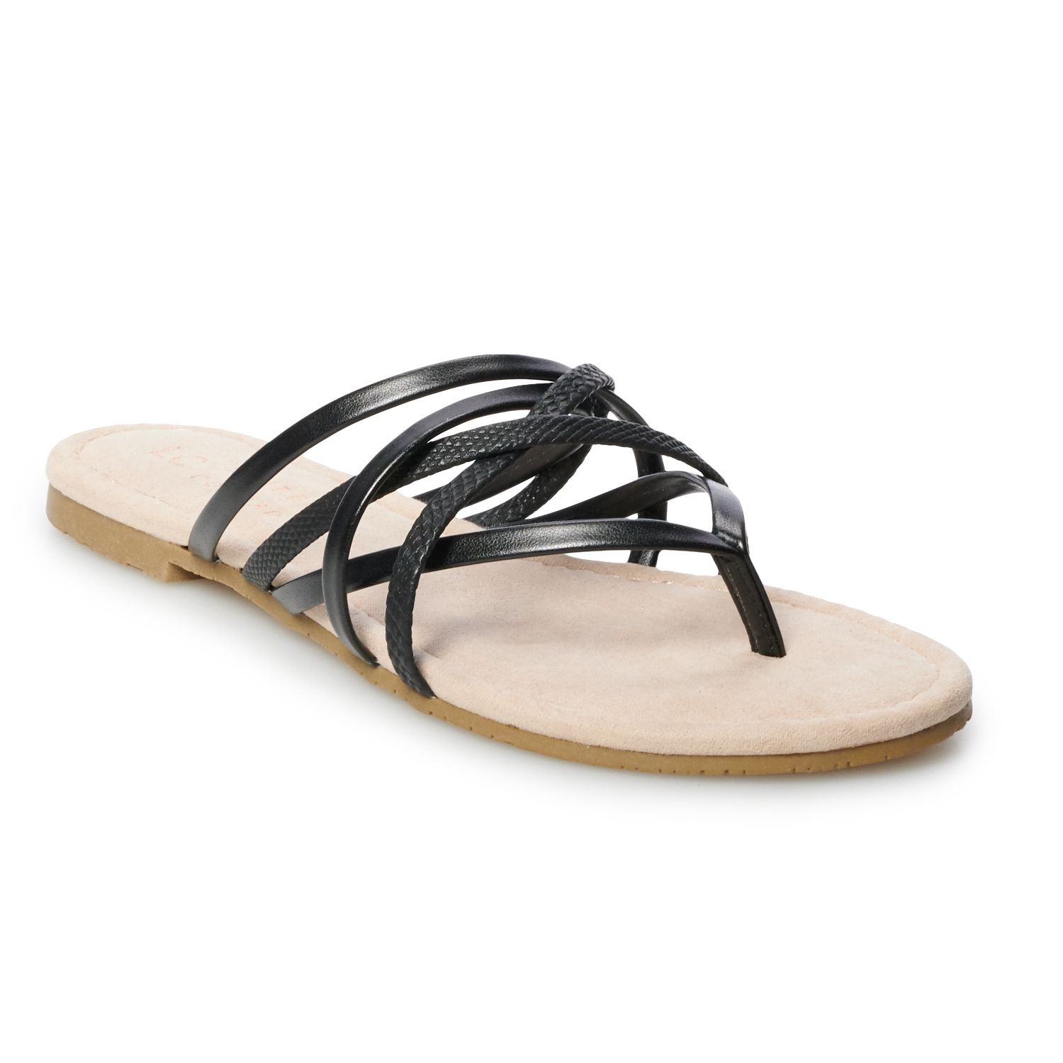 lauren conrad black flip flops
