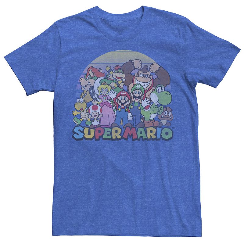 Men's Nintendo Super Mario Group Portrait Vintage Tee, 