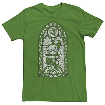 Men's Nintendo Legend of Zelda Wind Waker Link Stained Glass Tee