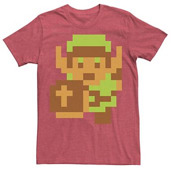 Men's Nintendo Legend of Zelda Pixelated Link Portrait Tee