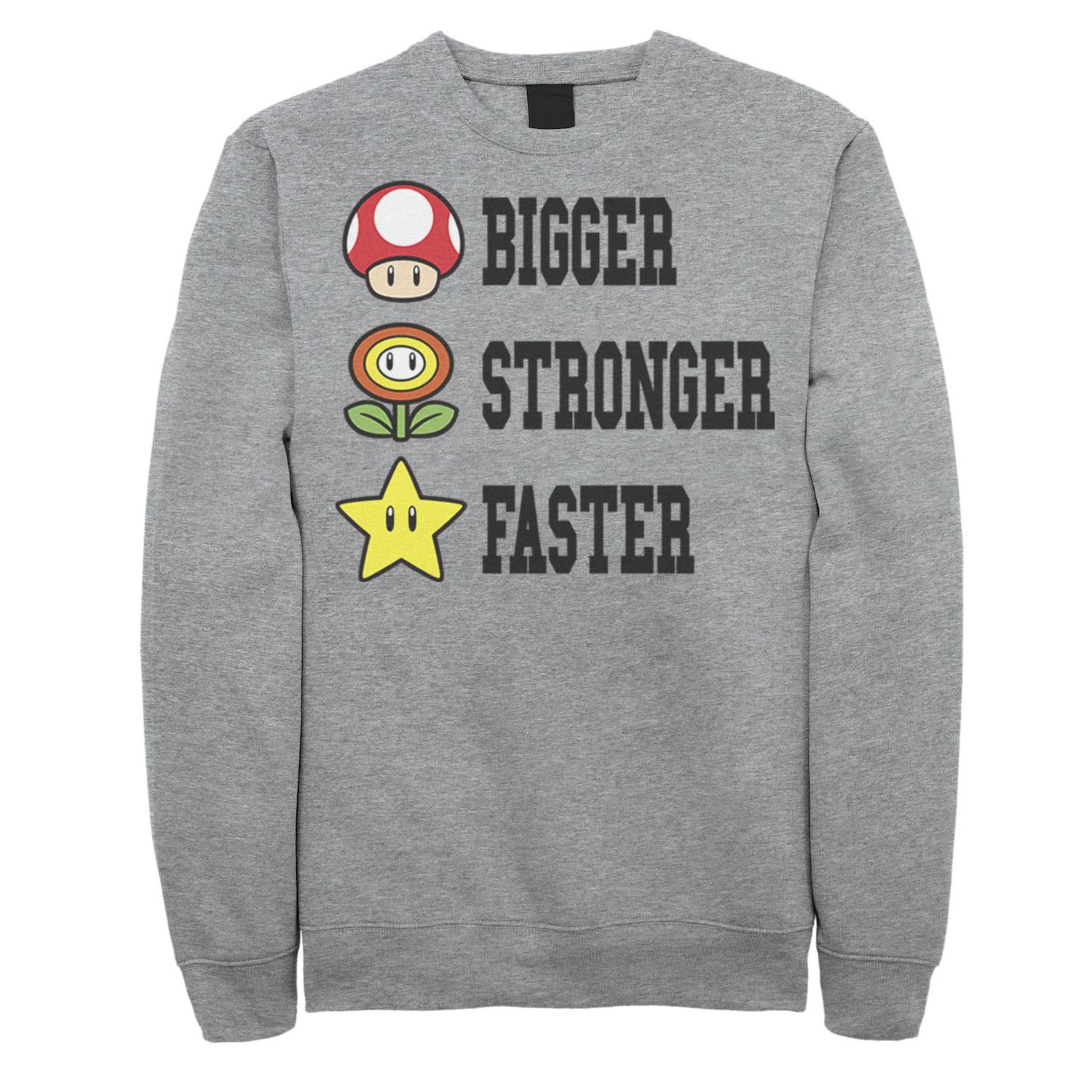bigger stronger faster mario shirt