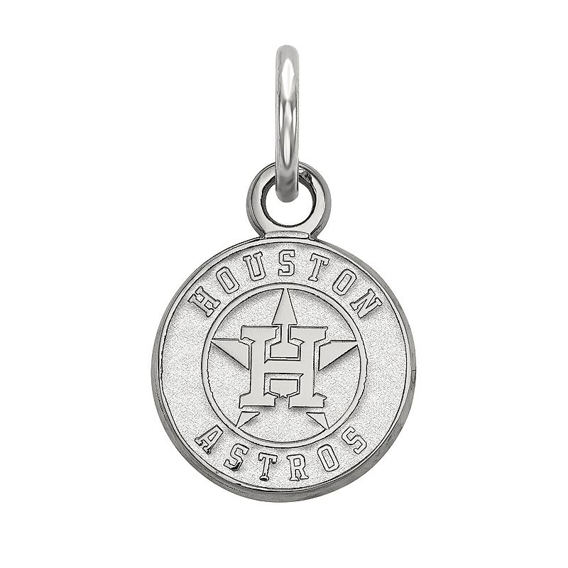 LogoArt 14K Gold Houston Astros Pendant, Womens, Size: 15 mm, Silver
